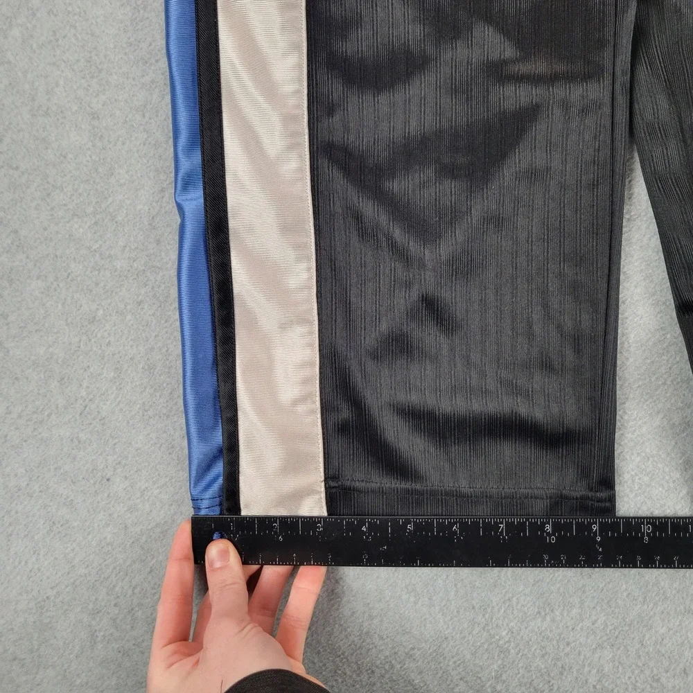Nike‎ Kids Vintage Tear Away Track Pants Black Blue Snap Side Warmup L 14-16